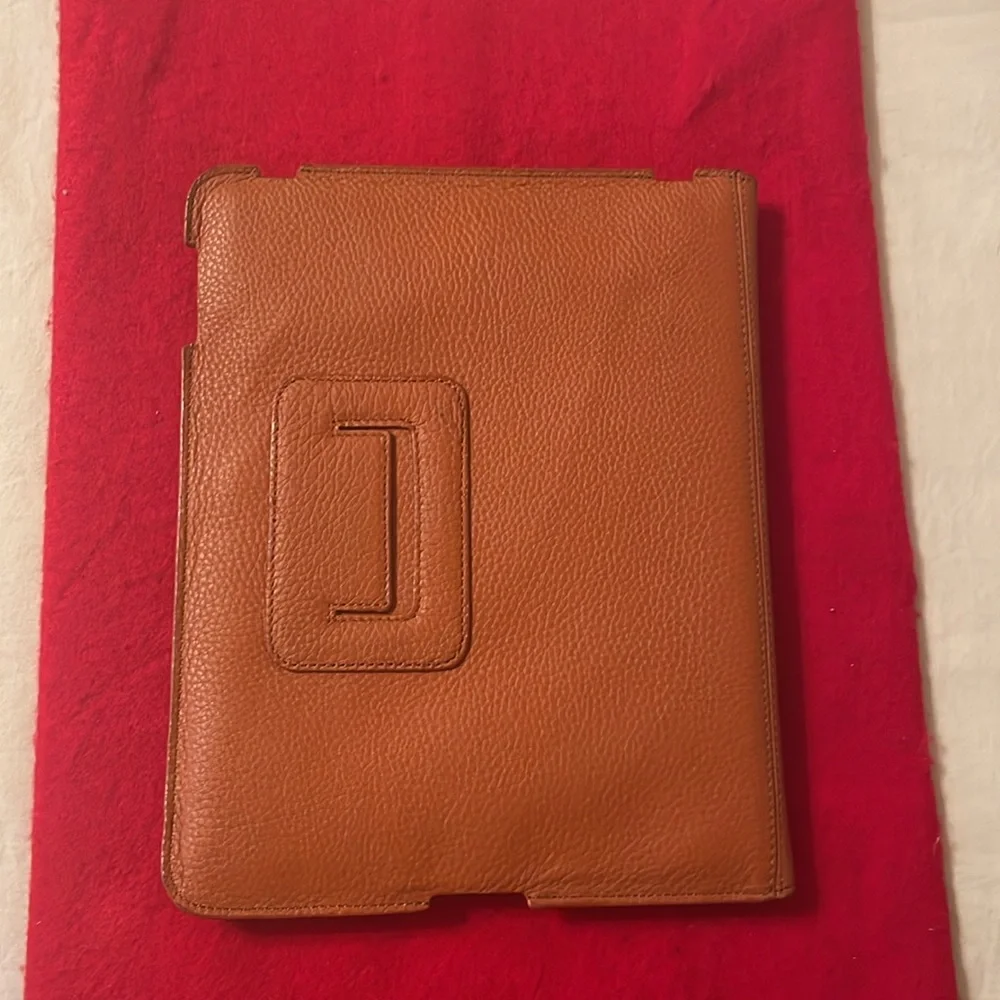 Bodhi Leather IPad Convertible Jacket- Pumpkin- 10 5/8x 8 1/2 x 1/2